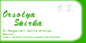 orsolya spirka business card